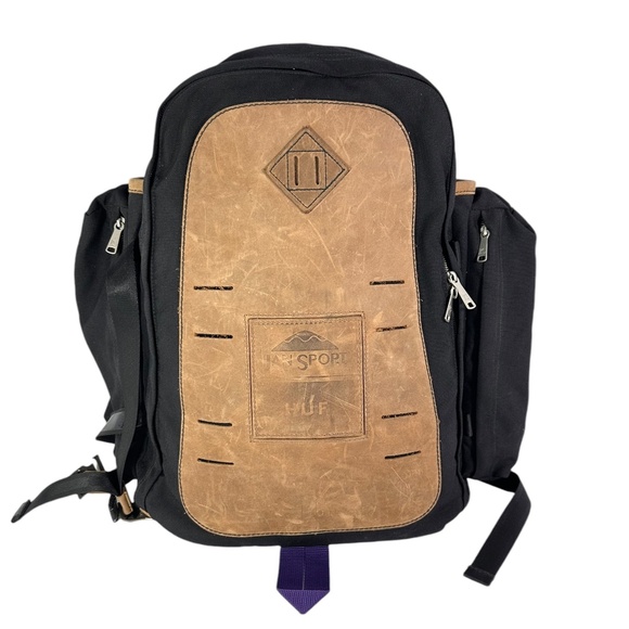 Rare Genuine JANSPORT x HUF Westridge Backpack Brown Black Limited - Picture 3 of 11